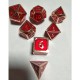 7Pcs Embossed Heavy Metal Polyhedral Dice DND RPG MTG Role Playing Game With Storage Bag