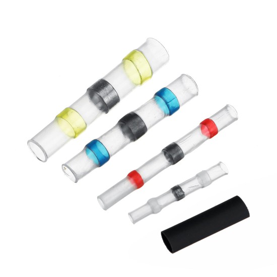 250 Pcs Heat Shrink Butt Terminals Solder Seal Sleeve Wire Connector Waterproof Wire Connector Terminal