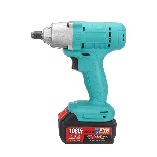 108VF 12800mAh Lithium-Ion Battery Electric Cordless Impact Wrench Drill Driver Kit