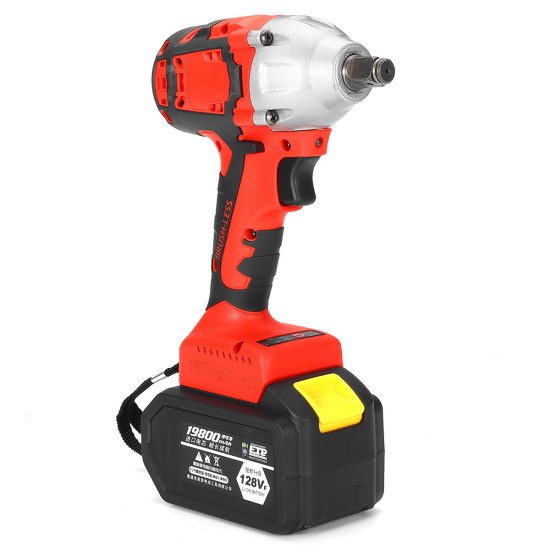 128VF 19800mah Electric Impact Wrench Brushless Cordless Drill Tool With Battery