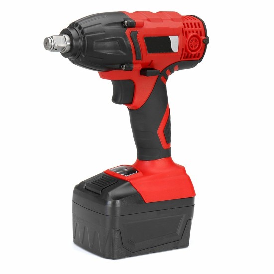 198VF 400Nm High Torque Cordless Electric Wrench W/ 1 or 2 Li-Ion Battery 1 Charger