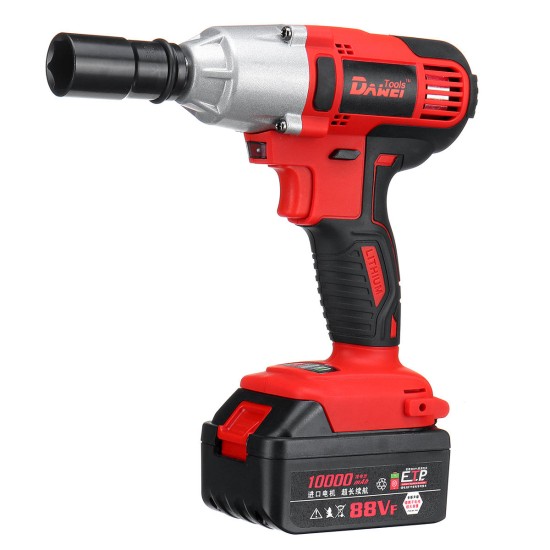 21V Li-ion Electric Impact Wrench Cordless High Torque Power Wrench with 2 Battery