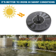 Solar Fountain Pump 2.2W Floating Solar Round Water Pump Floating Panel With 7 Nozzles for Pond Fountain BirdBath Garden Decoration Water Cycling