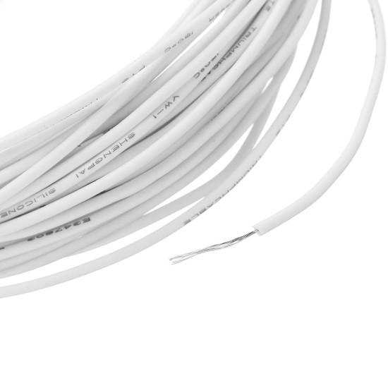 10 Meters 18AWG Electronic Cable Wire Insulated LED Wire White For DIY