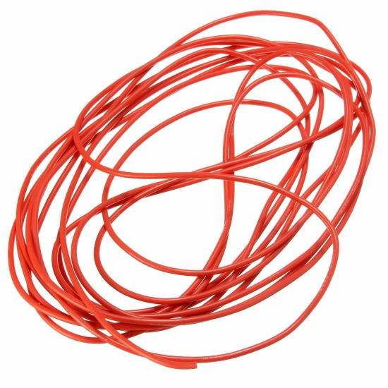 DANIU 5 Meter Red Silicone Wire Cable 10/12/14/16/18/20/22AWG Flexible Cable
