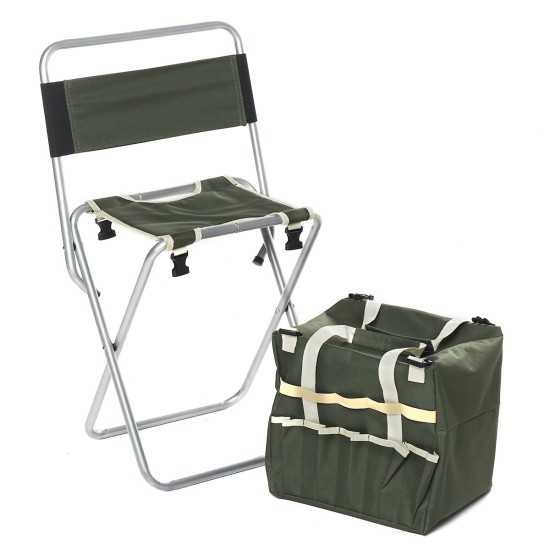 Portable Folding Fishing Chair Hiking Camping Storage Backpack Gardening Tools Storage Oxford Bags Set