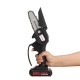 4 Inch 88VF Cordless Electric Chain Saw 1500W One-Hand Saw LED Woodworking Wood Cutter W/ 1/2 Battery Led Working Light