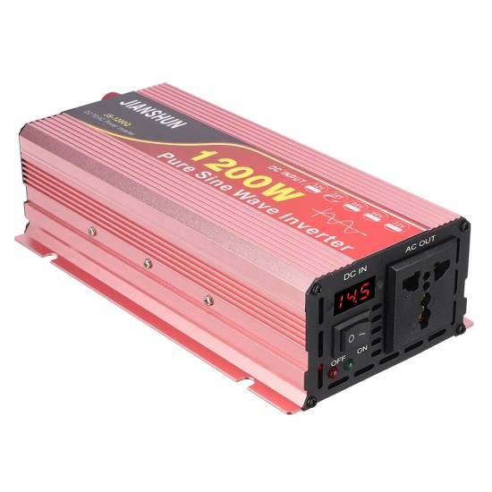 DC To AC 110V 60HZ Display Solar Pure Sine Wave Power Inverter 1200W-3000W Converter