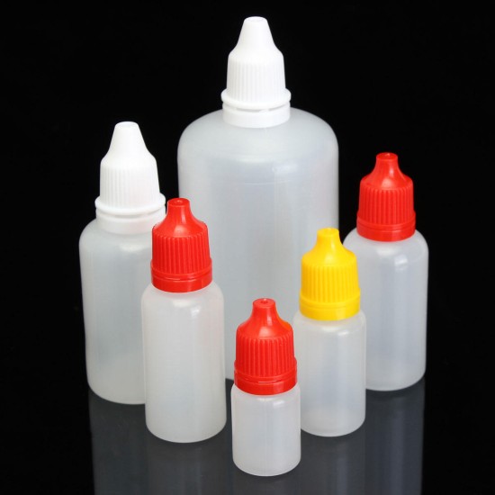 5-100ml Empty Plastic Dropper Bottles