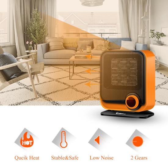 220V 650W-1300W Mini Space Heater Fan 2 Gear Adjustable Electric Winter Air Warmer Fan