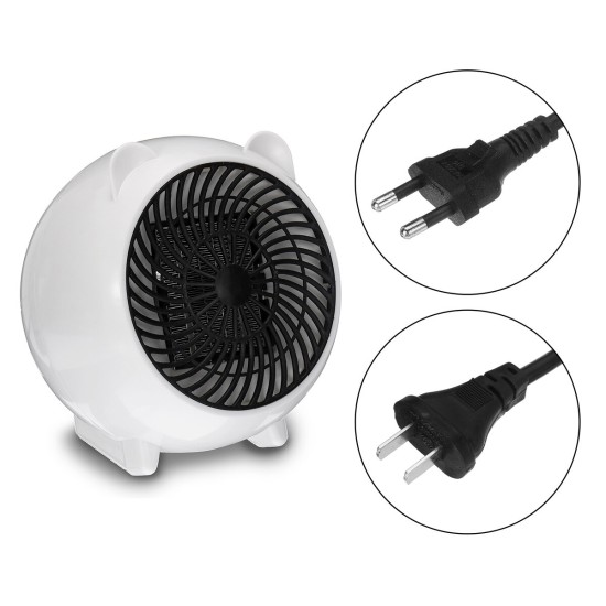 500W Mini Size Personal Space Heater Electric Heater for Home Office Small Heater PTC Ceramic Air Heater