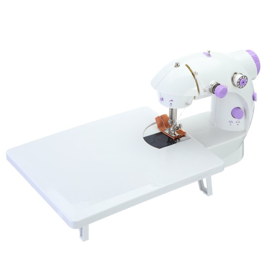 Portable Sewing Machine Mini With Lamp Thread Cutter Extension Table Electric Sewing Machines DIY Embroidery Machine