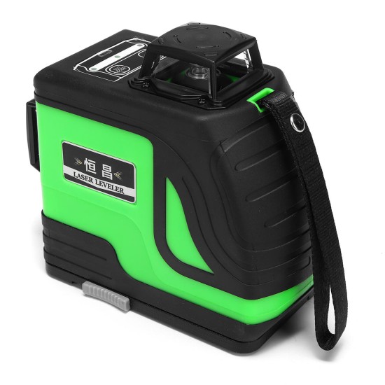 Laser Level 12 Lines Green Self Leveling Vertical Horizontal 3D Leveling Tool 4000mAh Lithium Charge