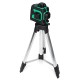 3D Green Auto Laser Level 12 Lines 360° Horizontal & Vertical Cross Build Tool Measuring Tools with 2 Batteries