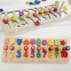 Counting Board Nursery Learning Shape Pairing Montessori Math Toys Wooden Baby Gift