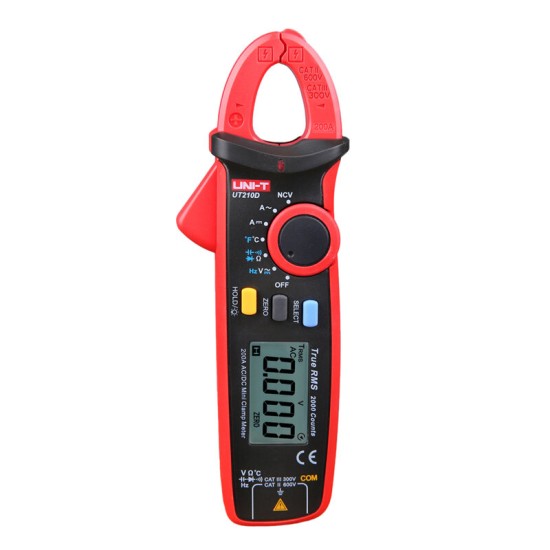 UT210D Digital Clamp Meter Temperature Measurement Auto Range Capacitance Multimeter AC/DC Cur