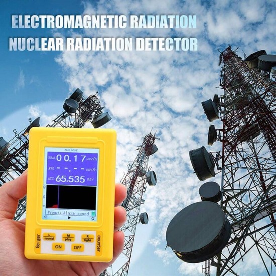 BR-9C 2-In-1 Handheld Portable Digital Display Electromagnetic Radiation Nuclear Radiation Tester Geiger Counter Full-Function