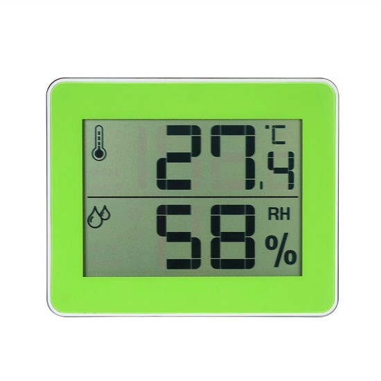 TS-E01 Digital Display Thermometer Hygrometer 0℃ 50℃ Thermometer Black/White/Yellow-green Desk Thermometer
