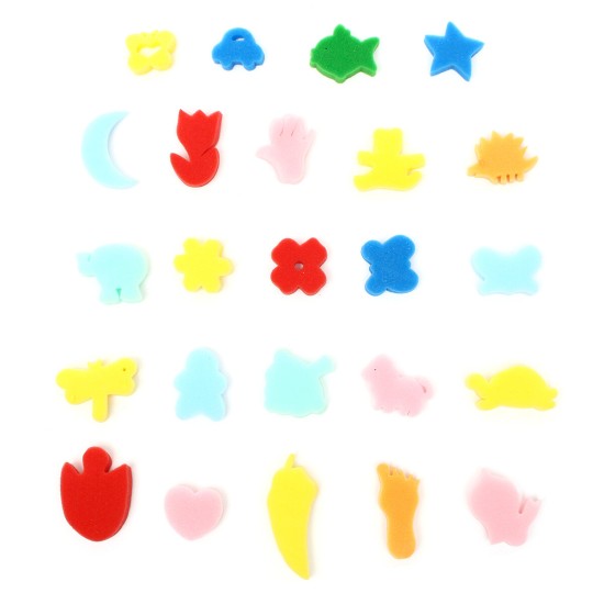 42Pcs DIY Child Painting Tool Kit Roller Mold Sponge Educational Drawing Toys Gift