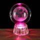 Moon Crystal Ball With Light Effect Base 3D Engraving Colorful Ornaments Crafts Desktop Decorations