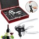 10 Piece Wine Opener Bottle Opener Corkscrew Cap Removal Tool Set Wooden Box