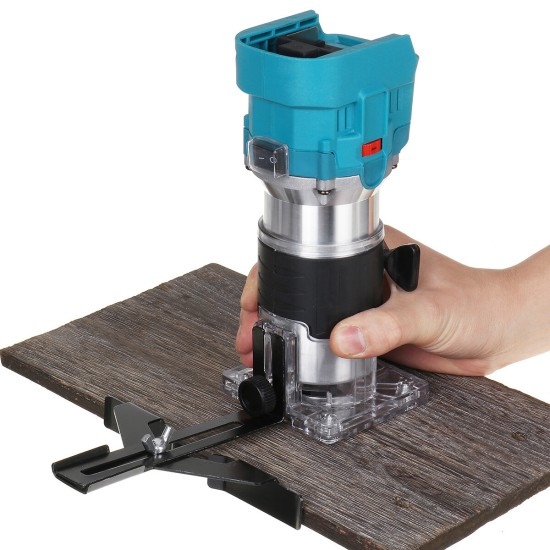 1000W 6 Speed Brushless Electric Wood Trimmer Router 6.35mm Steel Chuck For Chamfering Grooving Curve Cutting Woodworking Planing For Makita Battery