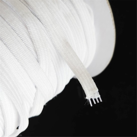 100/160 Yards DIY Elastic Band Sewing Crafting Making Braided Cords Knit White