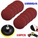 10pcs 4 Inch 1000 Grit Sandpaper with Backer Pad and Drill Adapter