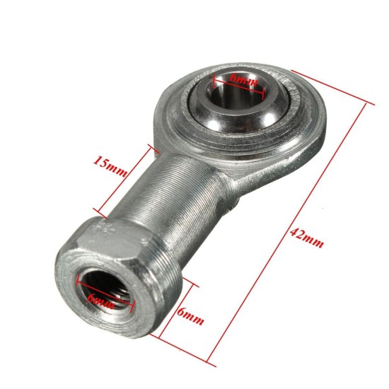10pcs M6 x 1mm Right Hand Thread Rod End Joint Bearing 6mm Female Thread Joint Ball Bearing