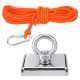 110KG Double Side Neodymium Fishing Salvage Recovery Magnet with 10M Rope for Detecting Metal Treasure