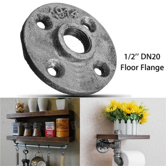 1/2 Inch DN20 Cast Iron Steel Tube Pipe Floor Flange Pipe Fitting Wall Mount