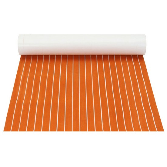 1200x2000x6mm EVA Foam Orange With White Line Teak Sheet Synthetic Boat Decking Floor Pad