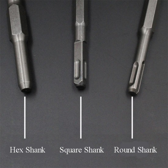 14 x 250mm U Shape Head Round Shank Drill Bit for Hammer Drill Machine Slot