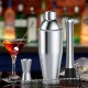 14Pcs Cocktail Shaker Set Mixer Martini Spirits Bar Spoon Jigger Strainer Stand