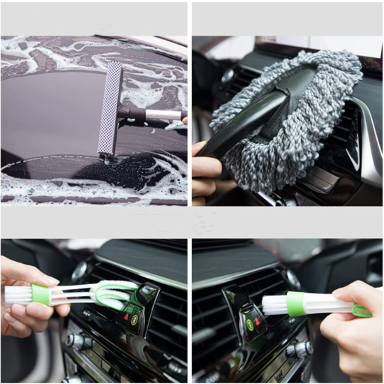 14pcs Car wash Tools Set with Car Wash Cleaning Brush Car Wipes Tire Cleaning Brush Car Wash Brush