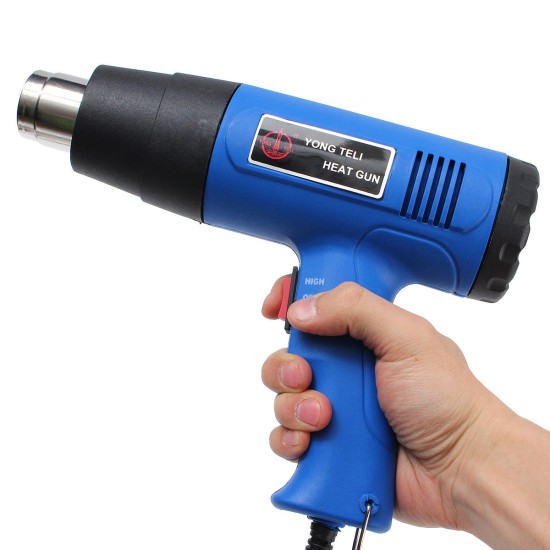 1500W 400-800℃ Dual Temperature Heat Air Gun Power Tool with 4 Nozzles