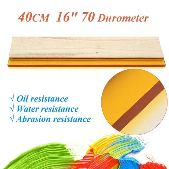 15.7inch 40cm Silk Screen Printing Squeegee Durometer Urethane Ink Scraper Blade