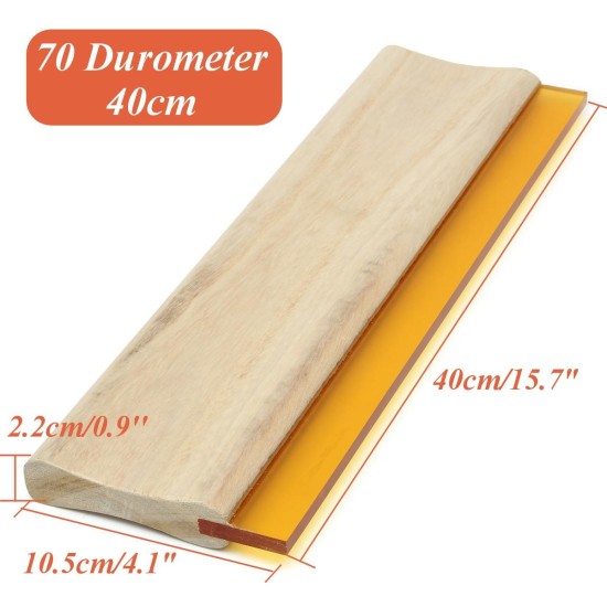 15.7inch 40cm Silk Screen Printing Squeegee Durometer Urethane Ink Scraper Blade