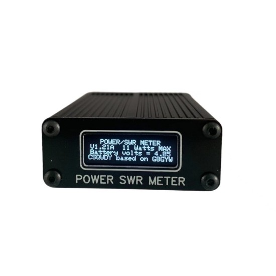 1.6MHz-30MHz 0.1W-11W QRP SWR Mini Desktop Shortwave Power Standing Wave Meter Built-in 400mAh Lithium Battery