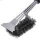 17inch BBQ Grill Brush Scraper Scrubber Barbecue Cleaning Tool Wire Kitchen Stainless Steel Cleaner