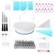 186Pcs Cake Decorating Tool Kit Baking Fondant Supplies Turntable Bag Tip Nozzle