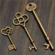 18Pcs Antique Vintage Old Look Skeleton Key Lot Pendant Heart Bow Lock Steampunk