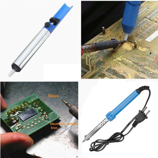 18pcs 60W 110V Electric Soldering Iron Kit Adjustable Temperature Solder Welding Tool