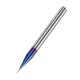 2 Flutes HRC65 Milling Cutter 0.4-0.9mm Nano Blue Coating Carbide End Mill