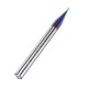 2 Flutes HRC65 Milling Cutter 0.4-0.9mm Nano Blue Coating Carbide End Mill