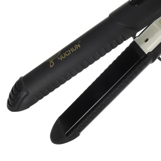 2 In 1 Portable Curler Straightener Tourmaline Ionic Flat Iron Heat Up Fast 220V Hair Curler