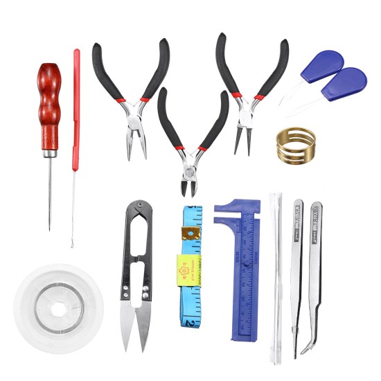 22Pcs Jewelry Making Tools Repair Kit Jewelry Pliers Beading Wire Set DIY Craft