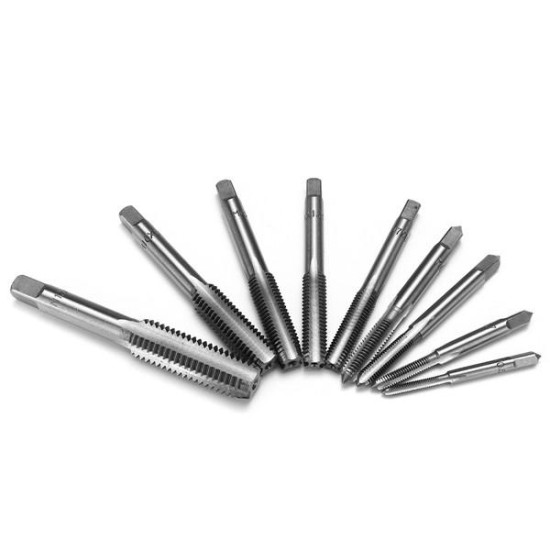 2Pcs M3 to M12 Industrial Metric HSS Right Hand Thread Tap Drill Bits Plug Taps Drill Bits