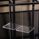 2pcs 160x150x220x4mm Clear Acrylic Bookends L-shaped Bookends Organiser Stand For Office School