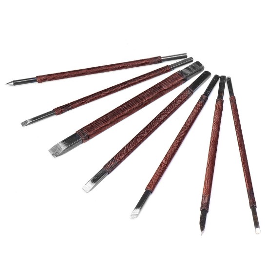 3/5/7/10/11pcs Hand Carving Cutter Wood Seal Carving Stone Lettering Tools Kit Woodworking